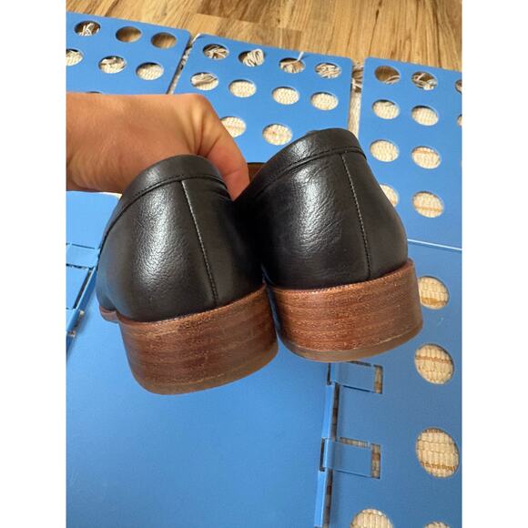Madewell Black Leather Frances Loafer Flats Size 7 - Picture 8 of 12